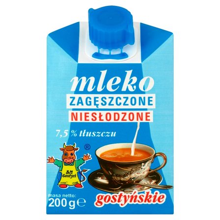 SM Gostyń Mleko gostyńskie zagęszczone niesłodzone 7,5% tłuszczu 200 g (1)