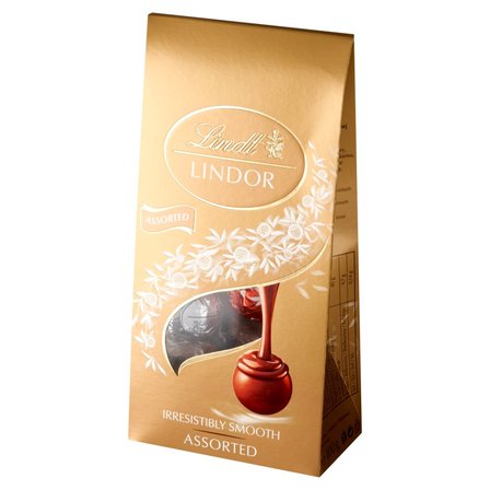 Lindt Lindor Praliny z czekolady mlecznej gorzkiej i białej z nadzieniem 100 g (3)