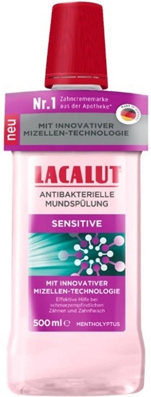 LACALUT Sensitive Antybakteryjny płyn do płukania jamy ustnej z technologią micelarną 500 ml (1)