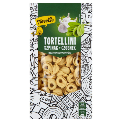 Novelle Tortellini szpinak + czosnek 250 g (1)