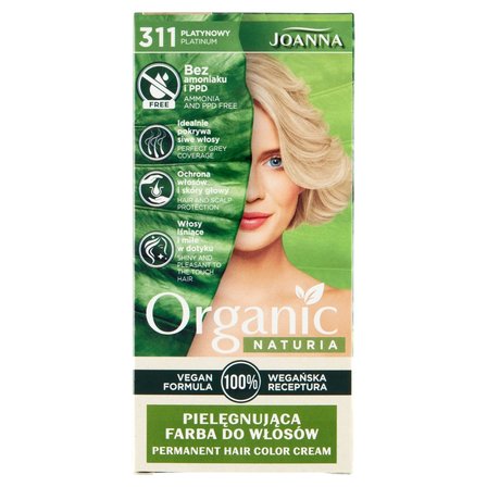 Joanna Naturia Organic Pielęgnująca farba do włosów platynowy 311 (1)