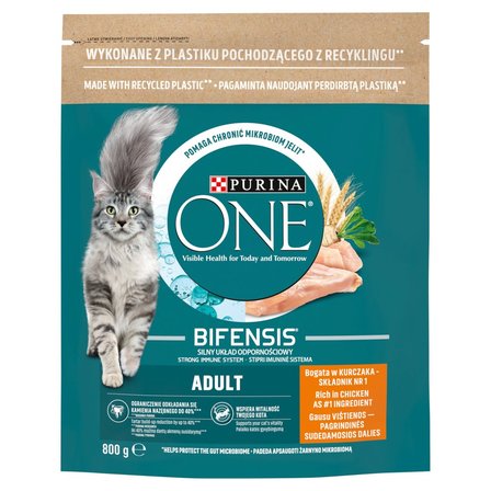 PURINA ONE Bifensis Adult Karma dla kotów bogata w kurczaka 800 g (1)