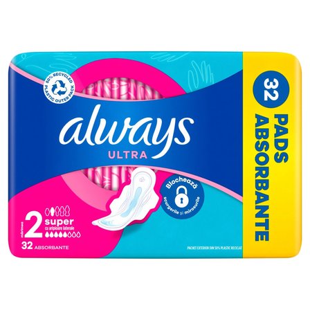 Always Ultra Day Long (Rozmiar 2) Podpaski Ze skrzydełkami 32 sztuk (1)