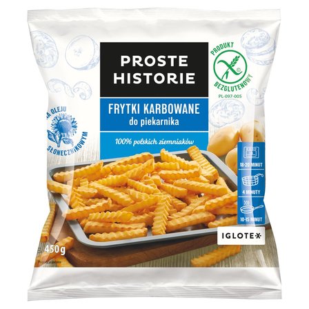 Proste Historie Frytki karbowane do piekarnika 450g (1)