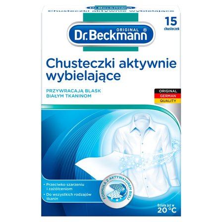 Dr. Beckmann Chusteczki aktywnie wybielające 15 sztuk (1)