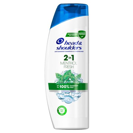 Head & Shoulders Menthol Fresh 2 w 1 Szampon przeciwłupieżowy z odżywką – usuwa do 100% łupieżu (1)