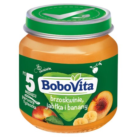 BoboVita Brzoskwinie jabłka i banany po 5 miesiącu 125 g (1)