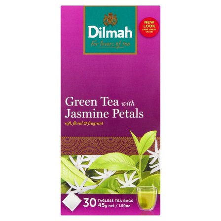 Dilmah Zielona herbata z kwiatami jaśminu 45 g (30 x 1,5 g) (1)