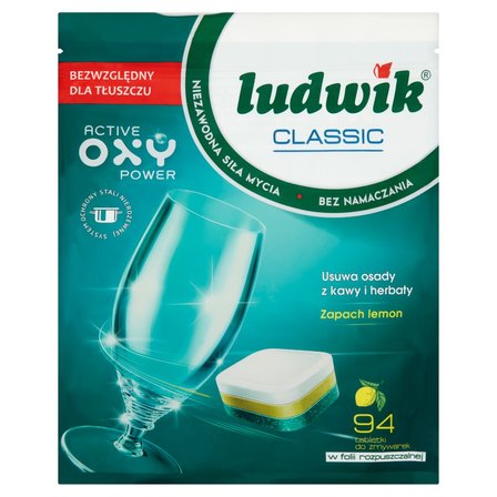 Ludwik Classic Lemon Tabletki do zmywarek 1,692 kg (94 sztuki) (1)
