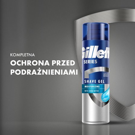 Gillette Series Nawilżający żel do golenia z masłem kakaowym, 200 ml (3)