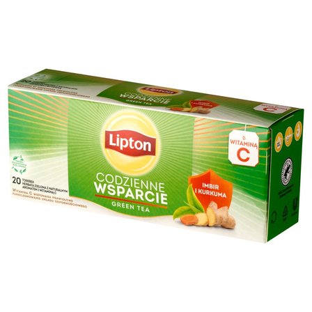 Lipton Herbata zielona imbir i kurkuma 26 g (20 torebek) (2)