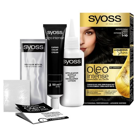 Syoss Oleo Intense Farba do włosów 1-10 intensywna czerń (2)