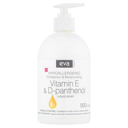 Eva Natura Hipoalergiczne mydło w płynie witamina E & D-pantenol 500 ml (1)