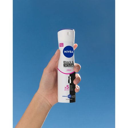 Nivea Black&White Invisible Clear Antyperspirant dla kobiet w spray'u 150 ml (3)