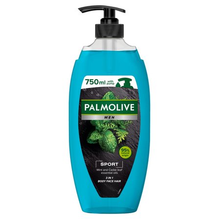 Palmolive MEN Sport żel pod prysznic dla mężczyzn 3w1, mięta i cedr 750ml (1)