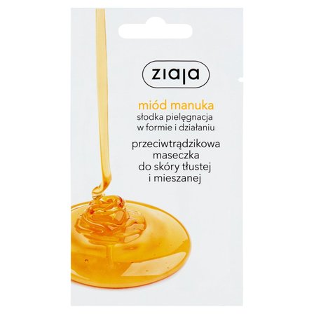 Ziaja Przeciwtrądzikowa maseczka miód manuka 7 ml (1)