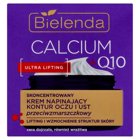 Bielenda Calcium +Q10 Krem napinający kontur oczu i ust przeciwzmarszczkowy 15 ml (1)