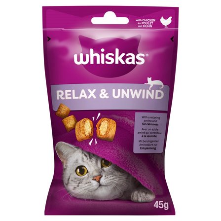 Whiskas Relax & Unwind Karma uzupełniająca dla dorosłych kotów z kurczakiem 45 g (1)