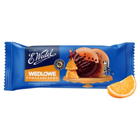 E. Wedel Wedlowe Pomarańczowe Biszkopty z galaretką pomarańczową oblane czekoladą deserową 147 g (2)