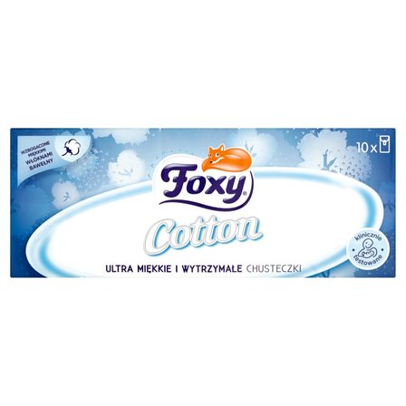 Foxy Cotton Ultra miękkie i wytrzymałe chusteczki 10 paczek (1)