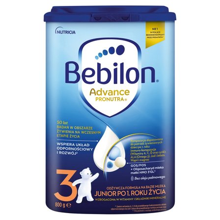 Bebilon 3 Advance Pronutra Junior Formuła na bazie mleka po 1. roku życia 800 g (3)