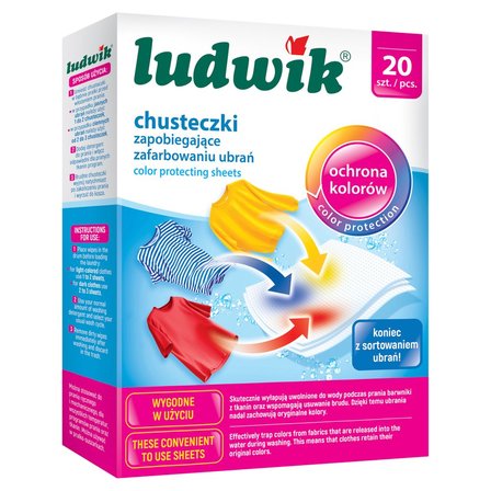 Ludwik Chusteczki zapobiegające zafarbowaniu ubrań 20 sztuk (1)