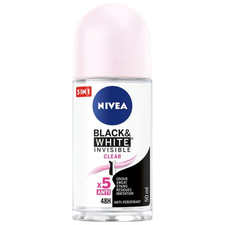 Nivea Black&White Invisible Clear Antyperspirant Roll ON 50 ml (2)