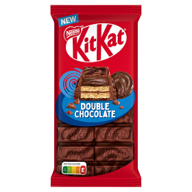 KitKat Double Chocolate Paluszki waflowe oblane mleczną i deserową czekoladą 99 g (3 sztuki) (1)