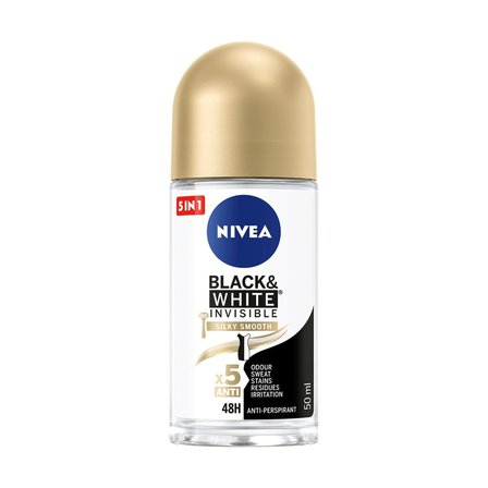 Nivea Black&White Invisible Silky Smooth Antyperspirant Roll ON 50 ml (2)
