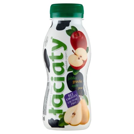 Łaciaty Jogurt pitny jabłko gruszka bez laktozy 250 ml (1)