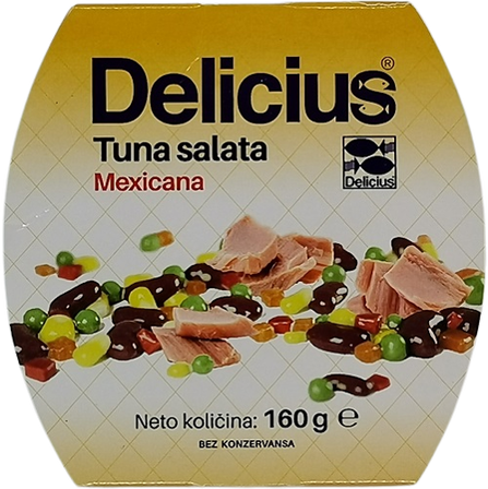 Delicius Sałatka meksykańska z tuńczykiem 160 g (1)