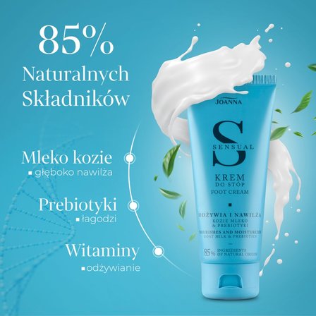 Joanna Sensual Krem do stóp kozie mleko & prebiotyki 100 g (2)