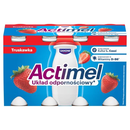 Actimel Napój jogurtowy o smaku truskawkowym 800 g (8 x 100 g) (1)