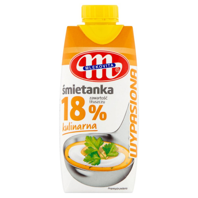 Mlekovita Wypasiona Śmietanka kulinarna 18% 330 ml (1)