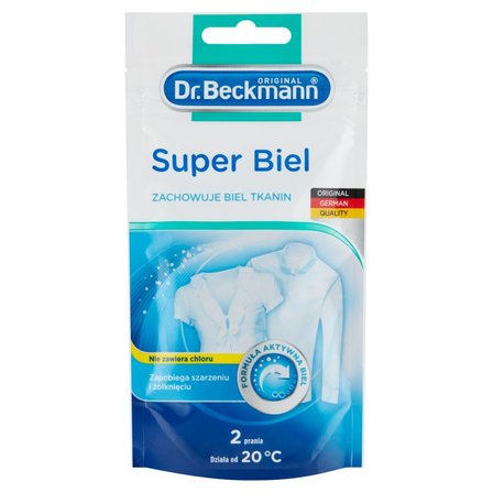 Dr. Beckmann Super Biel Zachowuje biel tkanin 80 g (2 prania) (1)