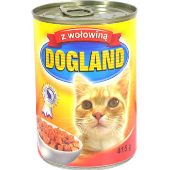 DOGLAND KARMA DLA KOTA Z WOŁOWINĄ 415G (1)