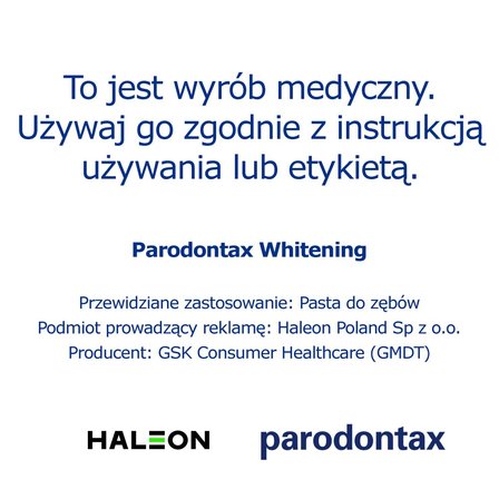 Parodontax Whitening Wyrób medyczny pasta do zębów z fluorkiem 75 ml (3)