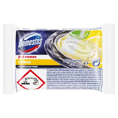 Domestos 3in1 Power Citrus Kostka toaletowa 35 g (1)