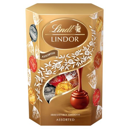 Lindt Lindor Praliny z czekolady mlecznej białej i gorzkiej 200 g (1)