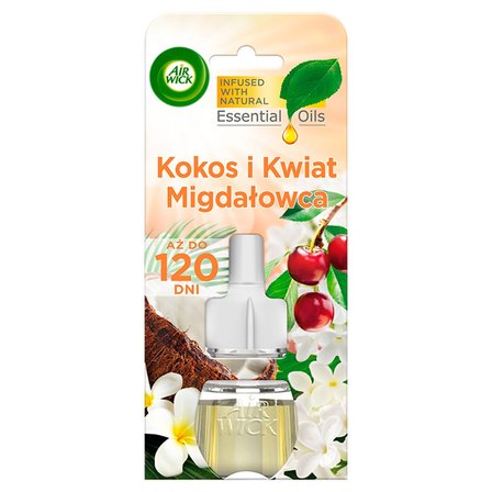 Air Wick Essential Oils Wkład do elektrycznego odświeżacza kokos i kwiat migdałowca 19 ml (2)