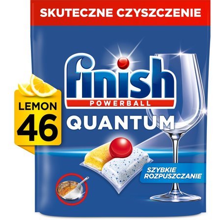 Finish Quantum Lemon Kapsułki do mycia naczyń w zmywarce 478,4 g (46 sztuk) (2)