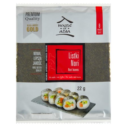 House of Asia Premium Listki nori 22 g (8 sztuk) (1)