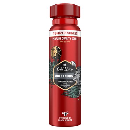 Old Spice Wolfthorn Dezodorant W Sprayu Dla Mężczyzn, 150ml, 48H Świeżości, 0% Aluminium (1)