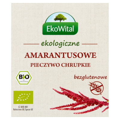 EkoWital Ekologiczne amarantusowe pieczywo chrupkie 100 g (1)