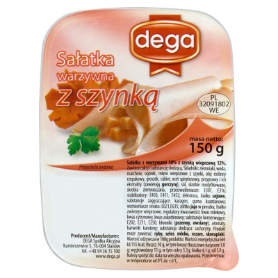 Dega Sałatka warzywna z szynką 150 g (1)