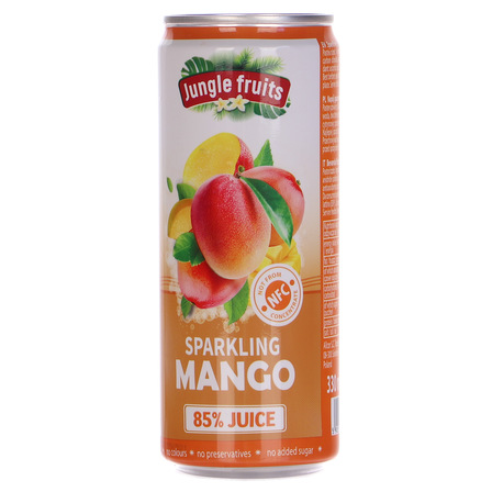 Napój gazowany z sokiem z mango 330ml JUNGLE FRUITS (5)