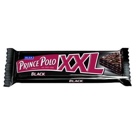 Prince Polo XXL Black Kruchy wafelek z kremem kakaowym oblany czekoladą 50 g (1)