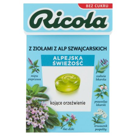 Ricola Szwajcarskie cukierki ziołowe alpejska świeżość 27,5 g (1)