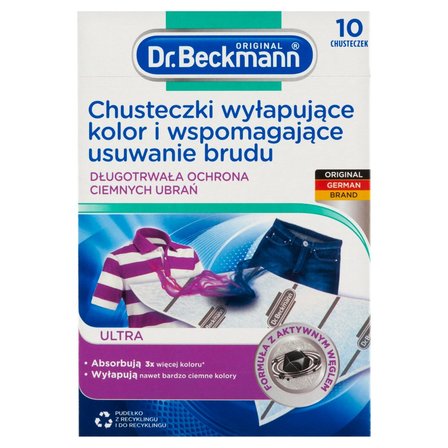 Dr. Beckmann Ultra Chusteczki wyłapujące kolor i wspomagające usuwanie brudu 10 sztuk (1)