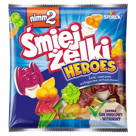 nimm2 Śmiejżelki Heroes Żelki owocowe wzbogacone witaminami 90 g (1)